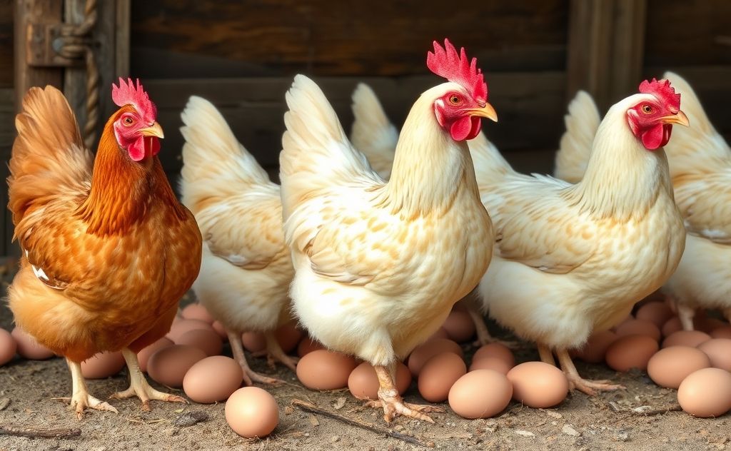 Rhode Island Red chickens laying eggs timeline