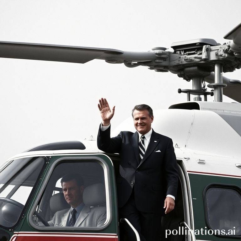 Richard Nixon's farewell wave