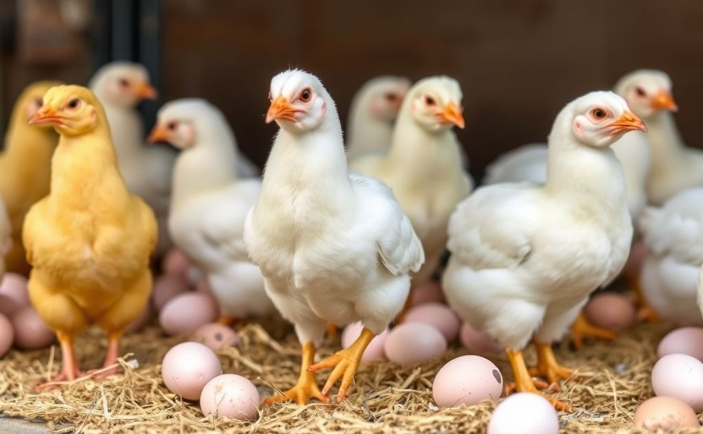 Right egg-laying breeds for egg production
