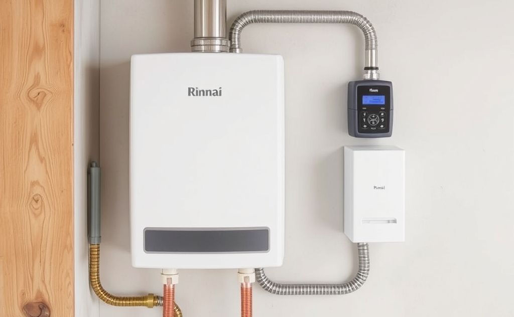 Rinnai tankless water heater with recirculation pump