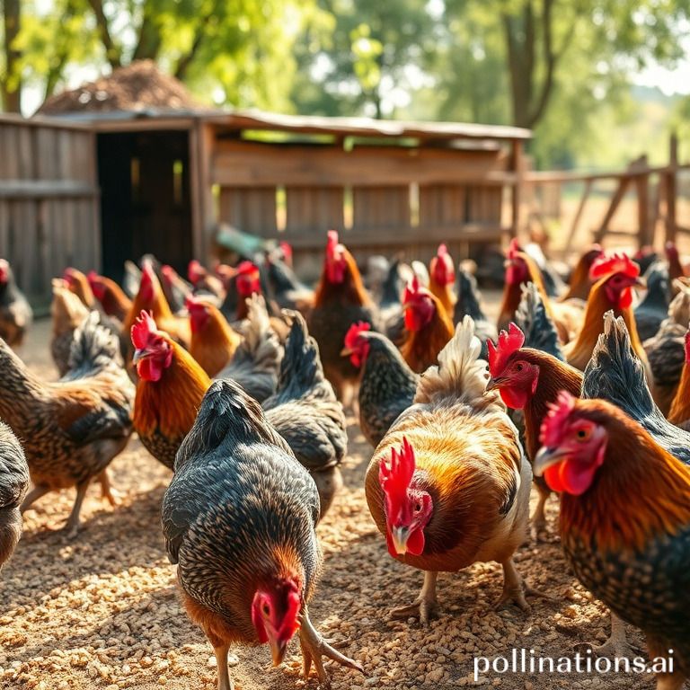 Feeding Chickens Scratch