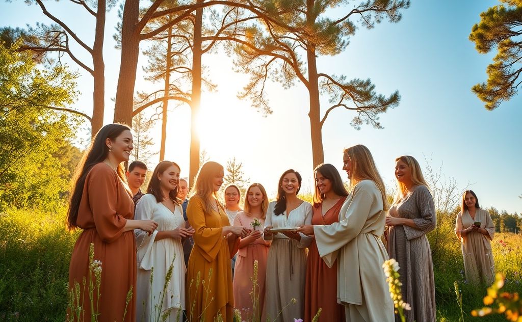 Ritual of gratitude and joy in nature