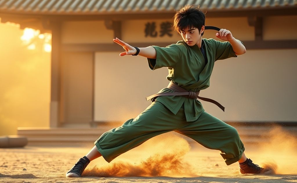 Rock Lee performs taijutsu without chakra use