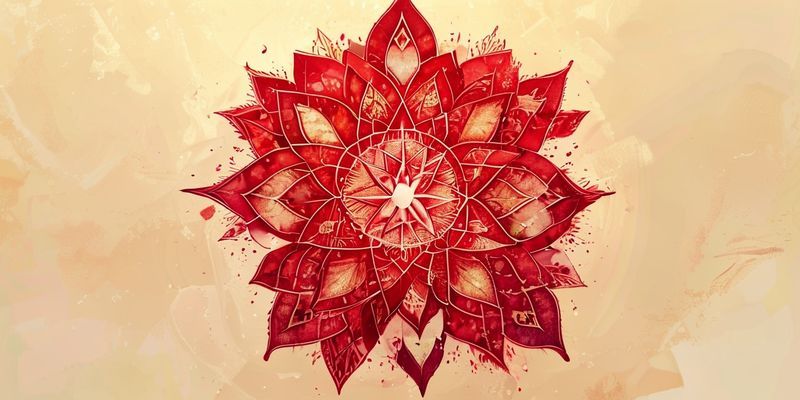 Root Chakra Symbol and its corresponding color Red