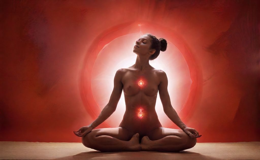 Root Chakra healing pose with calming energy