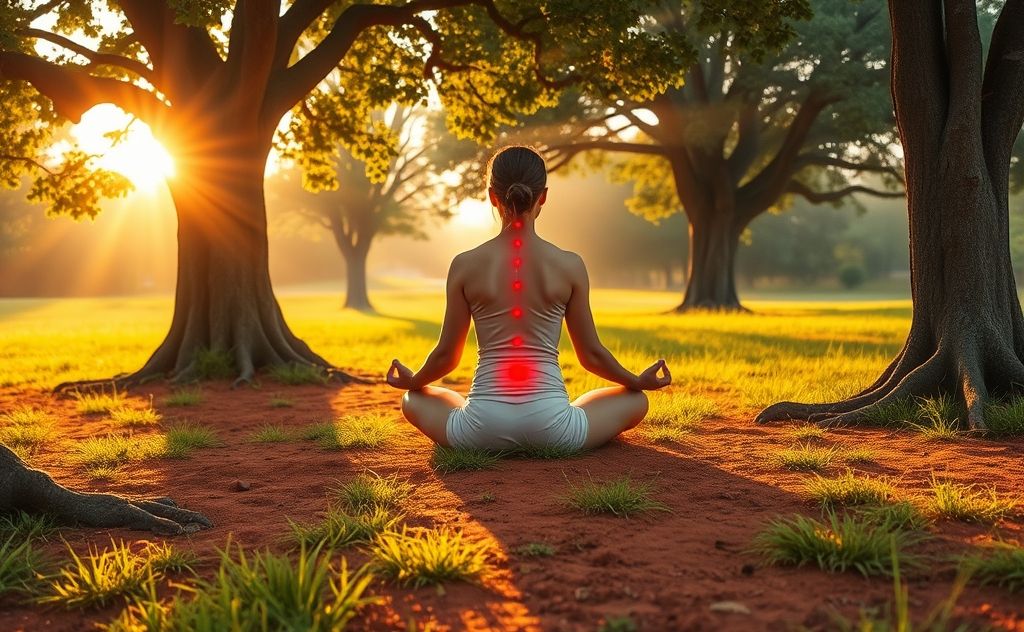 Root chakra balance with grounding exercises