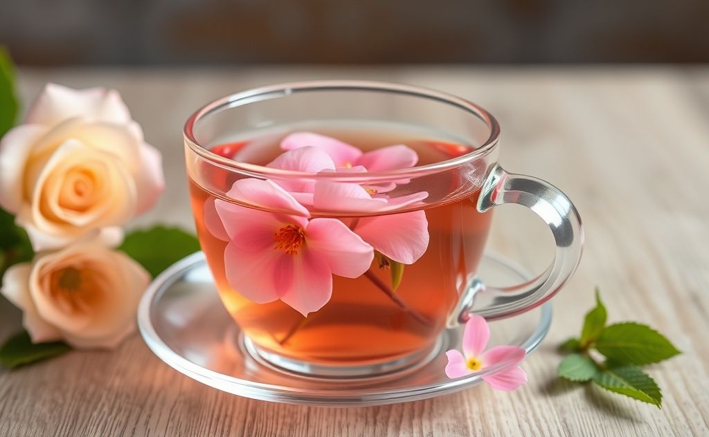 Rose tea offers a floral, delicate flavor experience.