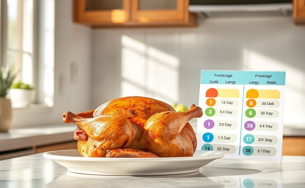 Rotisserie chicken storage duration and freshness