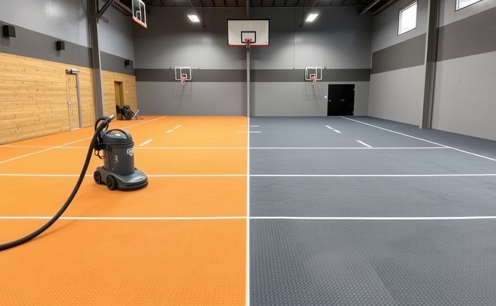 Rubber gym floor compatibility with vacuum systems