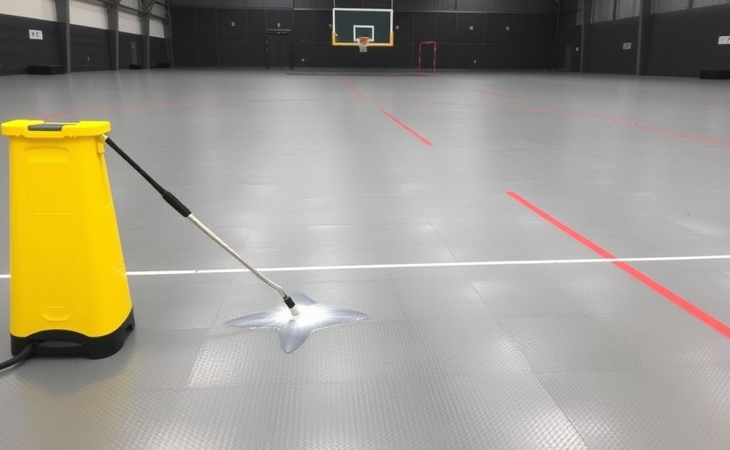 Rubber gym flooring disinfectant cleaning tips