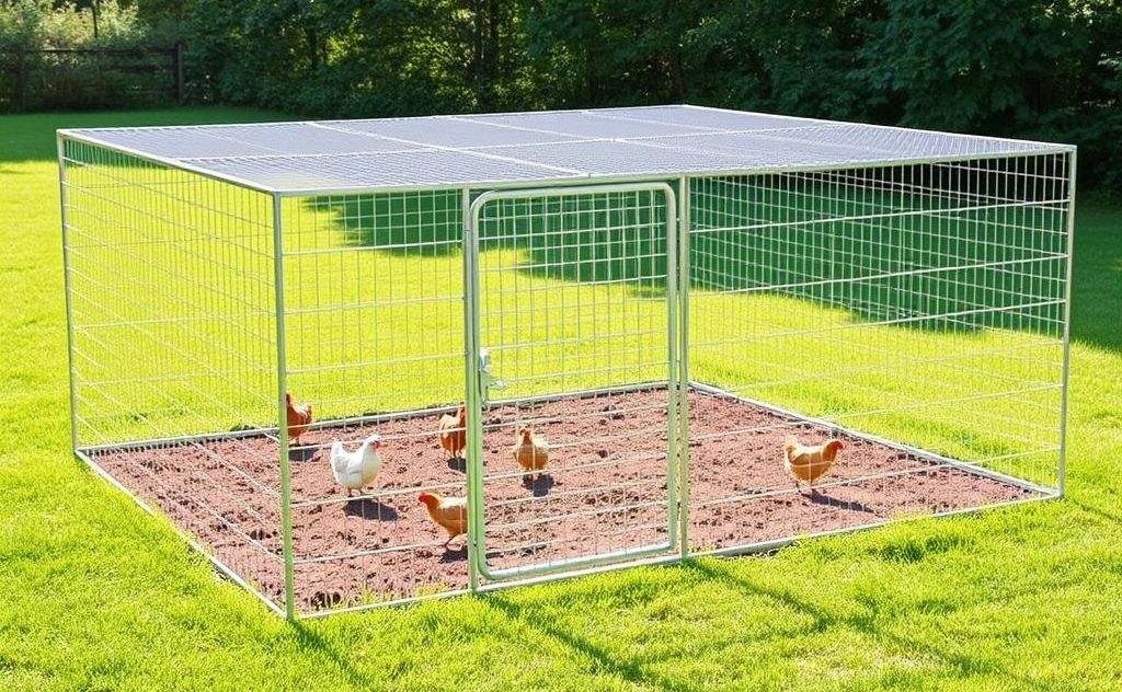 Run size for 10 chickens is 100 square feet