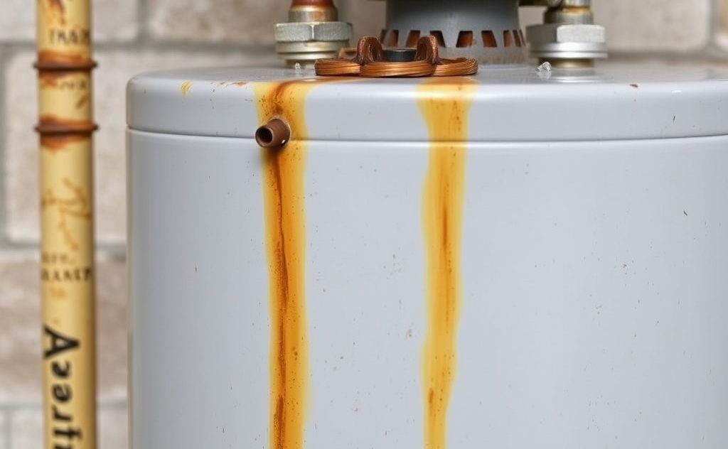 Rust leaks indicate need for new water heater