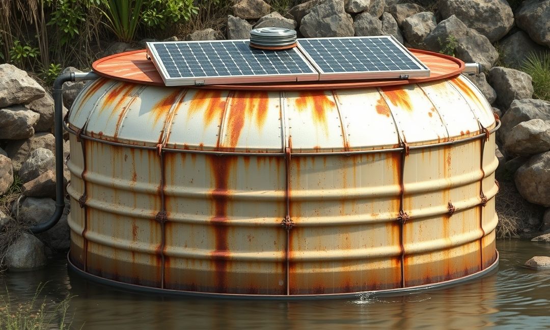 what if my solar water tank has sediment affecting water flow