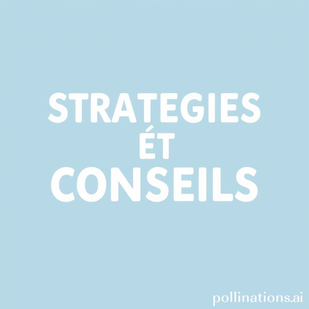 STRATÉGIES ET CONSEILS