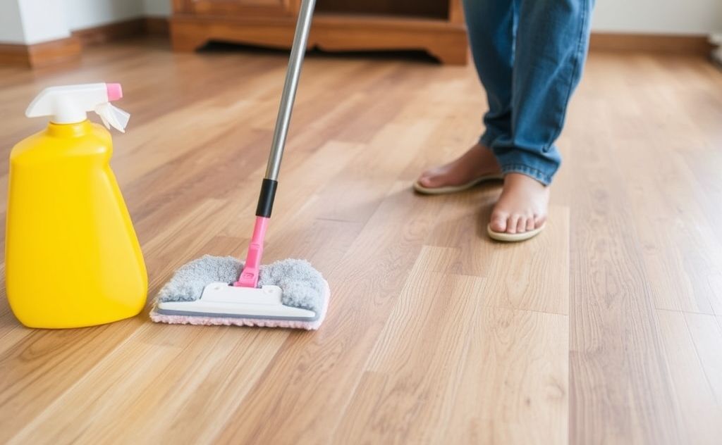 Safe cleaning methods for laminate floors