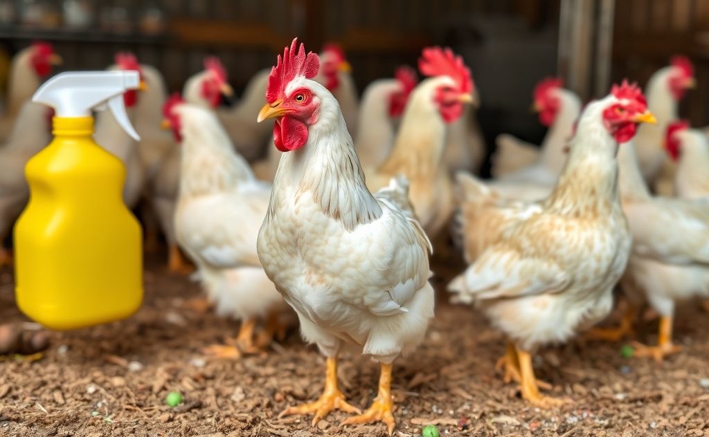 Safe disinfectants for healthy chickens