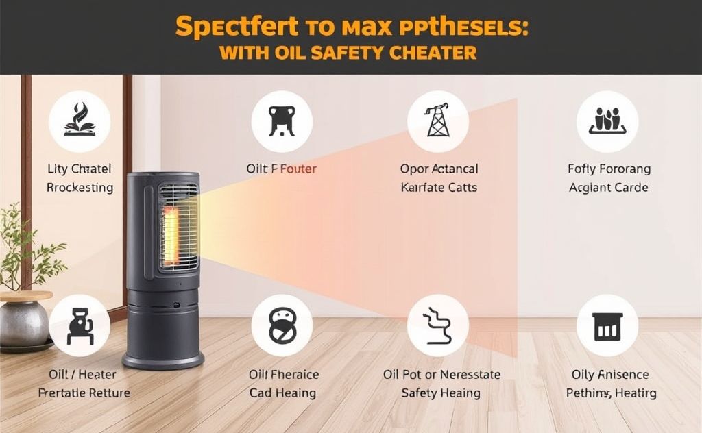 Safety features for oil portable heaters