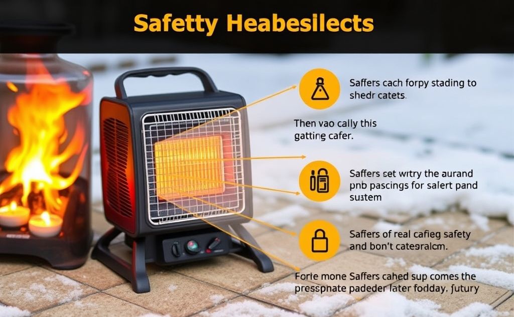 Safety features of a portable heater in use