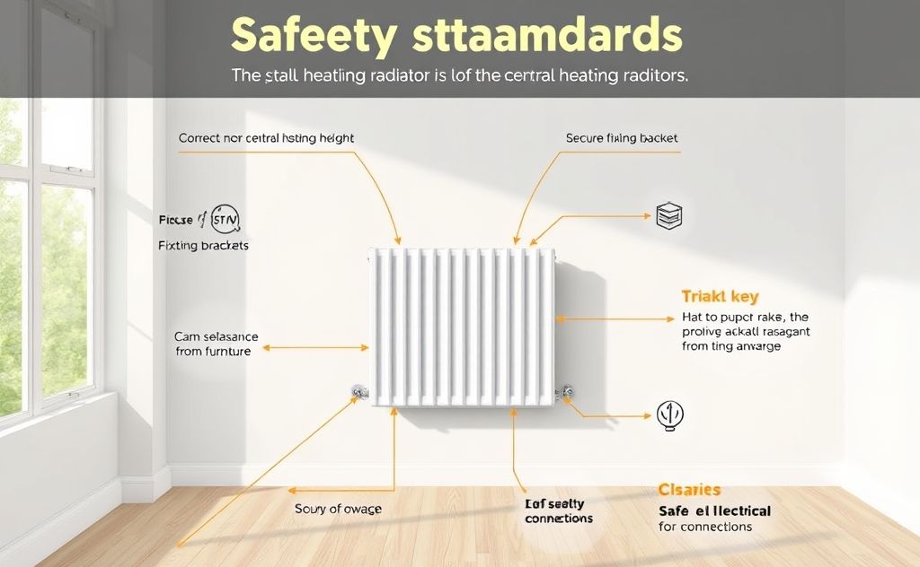 Safety standards for central heating radiator installation