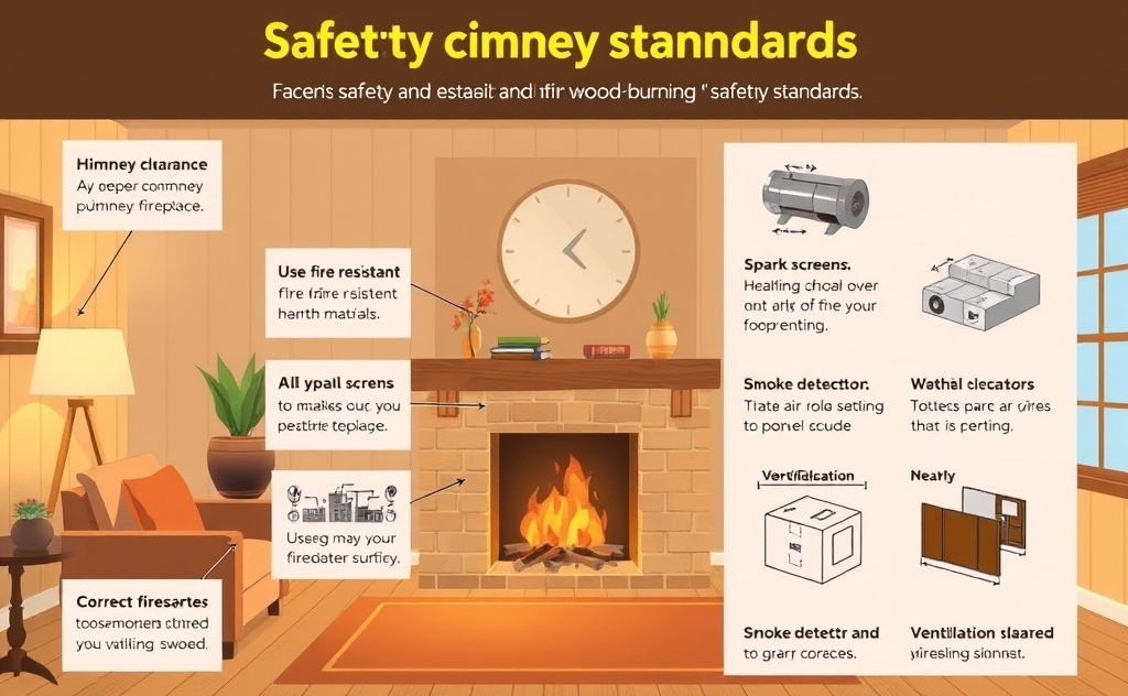 Safety standards for wood burning fireplaces
