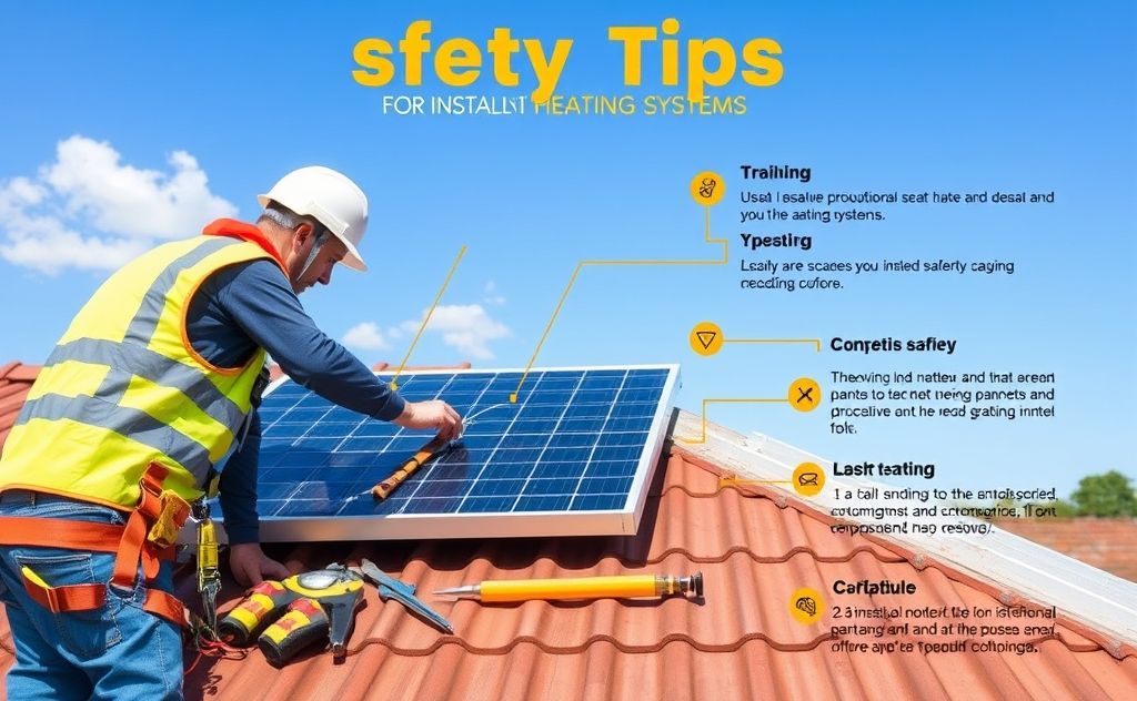 Safety tips for installing solar heating systems