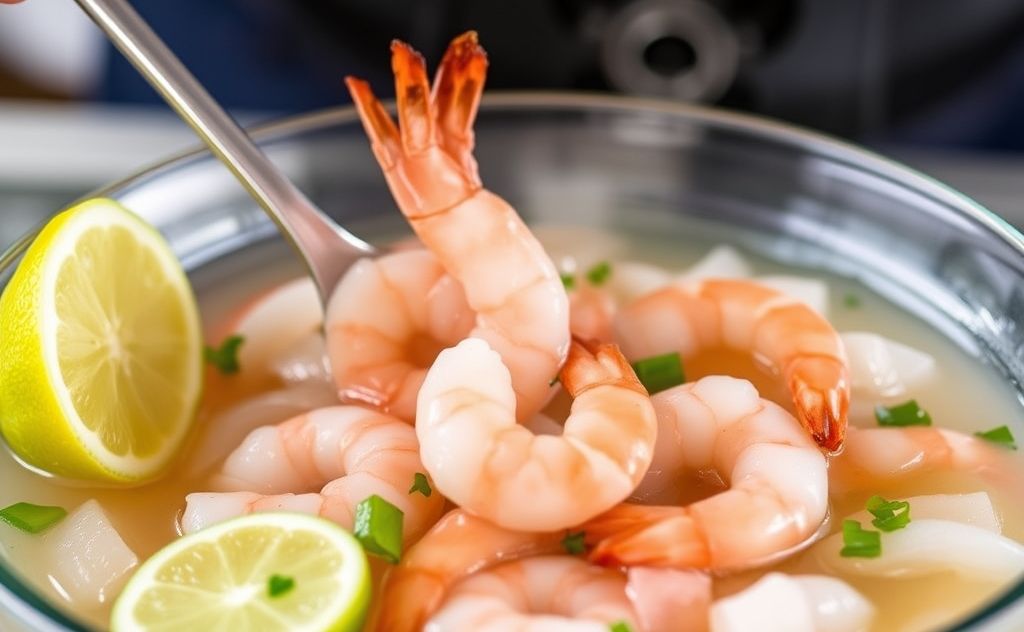 Safety tips for shrimp ceviche lime juice cooking