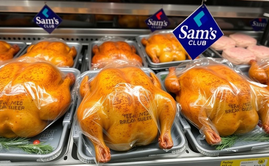 Sam's Club rotisserie chickens ready time