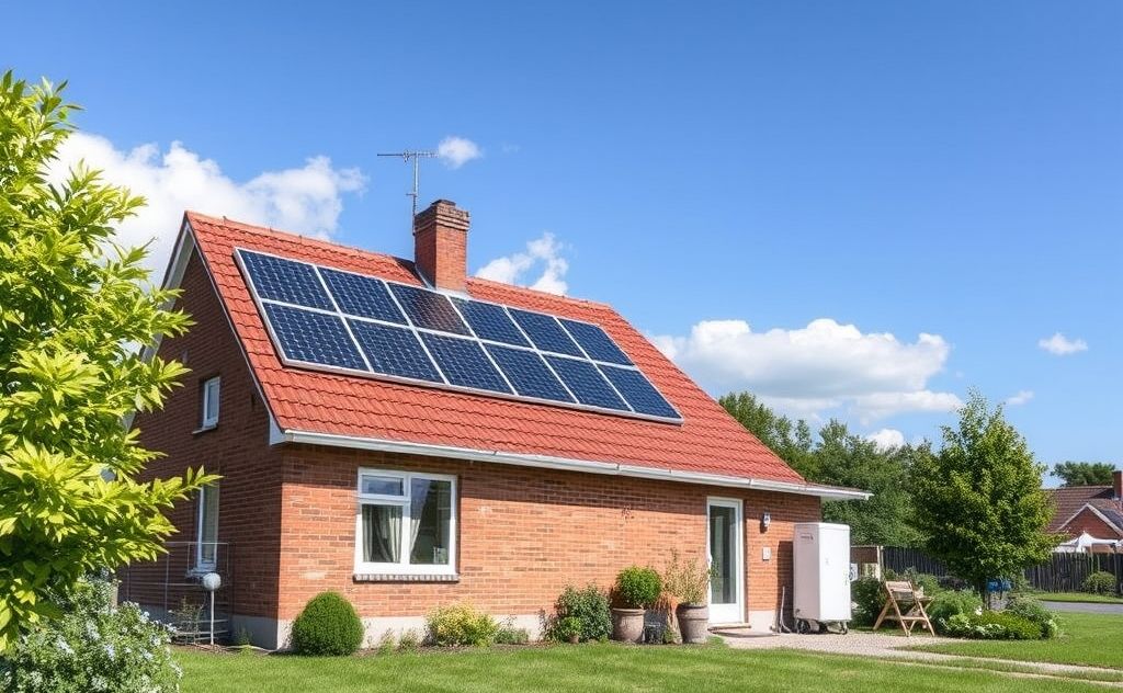 Savings from solar heating system example