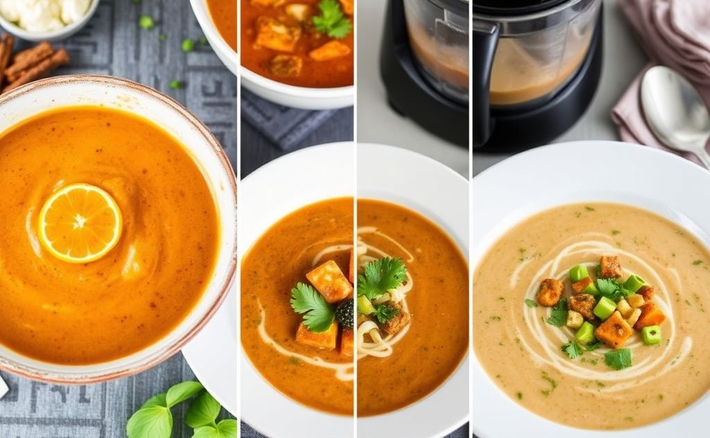 Savory soups and sauces made with Vitamix