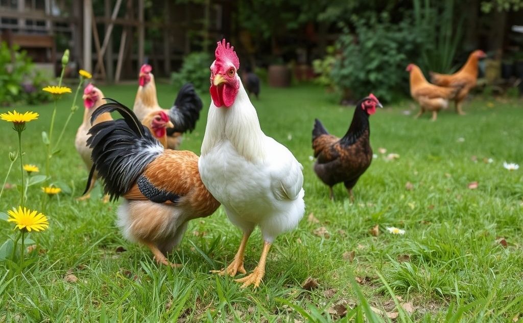 Scare tactics to deter chickens from garden