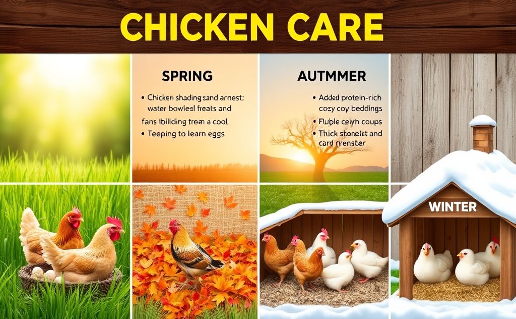 Seasonal care differences for chickens