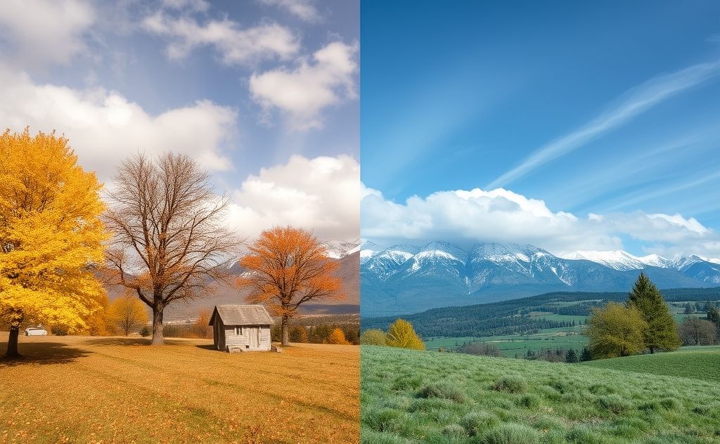 Seasonal changes shape weather patterns and elements
