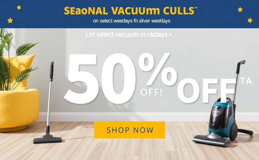 Seasonal vacuum discounts on select weekdays