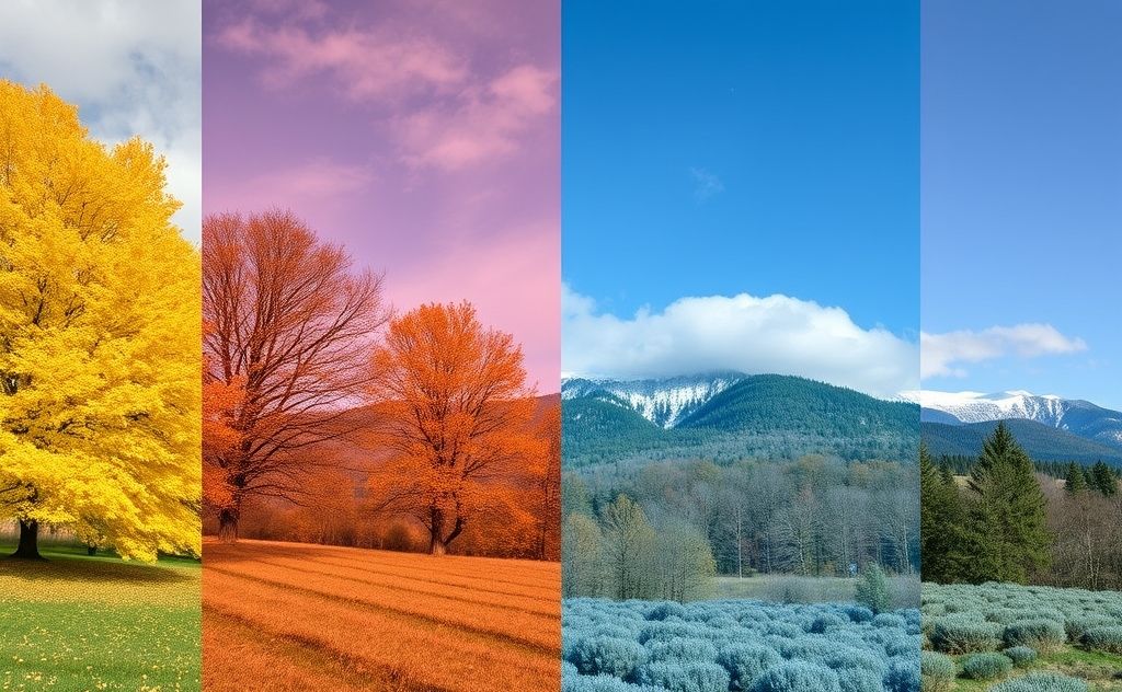 Seasons change temperature patterns throughout year
