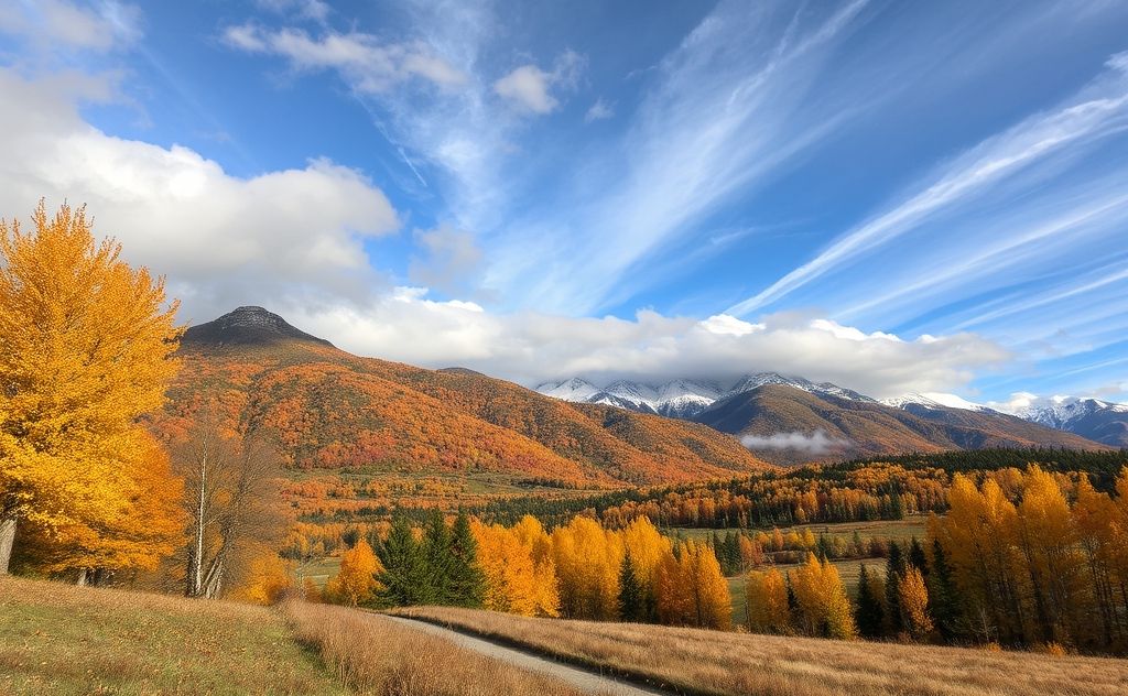Seasons changing landscapes and weather patterns