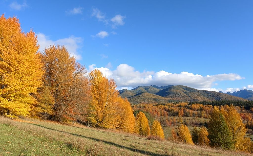 Seasons changing with temperature variations and nature