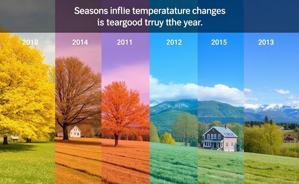 Seasons influence temperature changes throughout the year