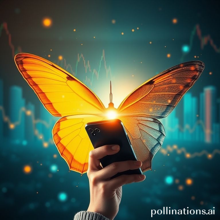 Sebuah gambar digital modern dan futuristik. Di bagian tengah, ada batangan perak yang berkilau terang dengan refleksi biru kehijauan, terlihat lebih dominan dan dinamis. Di sampingnya, ada batangan emas yang klasik dan hangat, tapi sedikit lebih redup. Latar belakangnya adalah grafis abstrak dari data pasar saham dengan garis-garis tren naik yang menunjuk ke arah perak, dikombinasikan dengan simbol-simbol teknologi seperti sirkuit mikro dan panel surya yang menyala. Ada sentuhan elemen Gen Z, seperti siluet tangan memegang smartphone dengan aplikasi investasi yang menampilkan ikon perak. Nuansa warna perak yang cerah kontras dengan emas yang lebih kalem, mengindikasikan perak sebagai bintang baru.