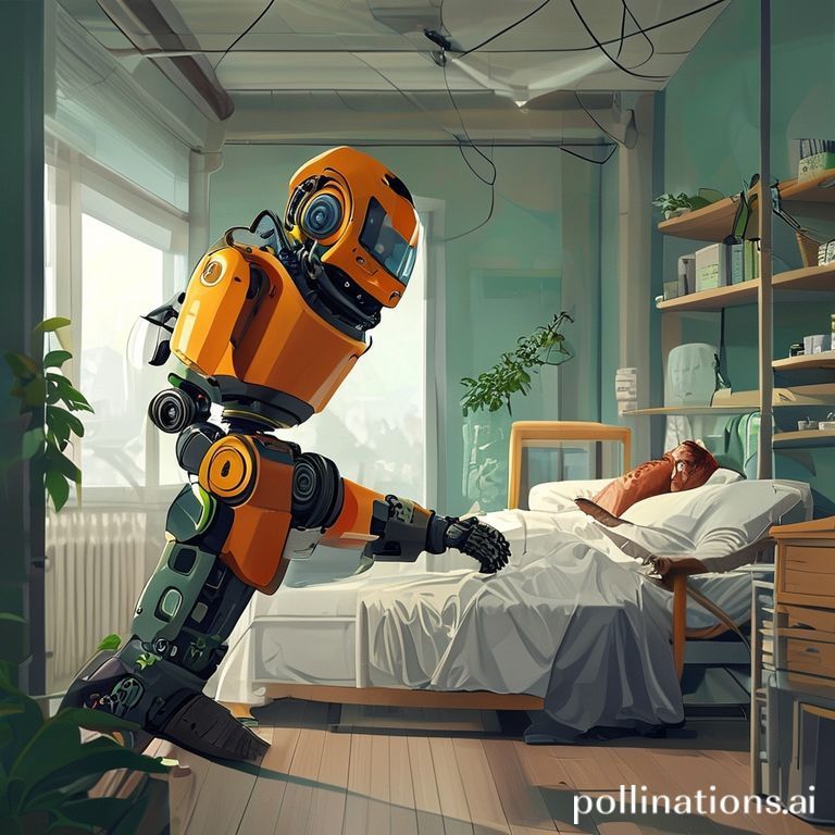 Tiga foto berurutan menunjukkan tabung robotik fleksibel berwarna abu-abu yang mengembang dan melilit dengan lembut sebuah vas kaca berwarna biru transparan, kemudian mengangkatnya.