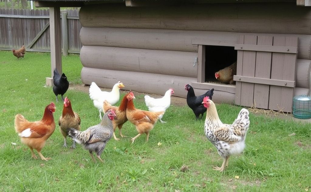 Secure housing protects chickens from foxes
