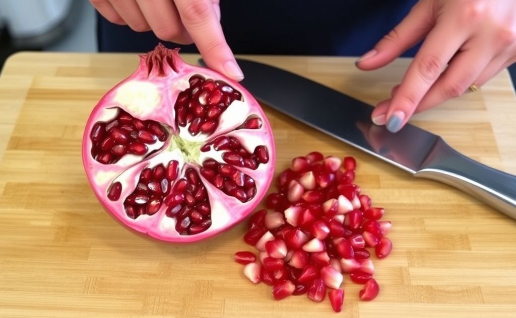 Select fresh pomegranates and remove seeds