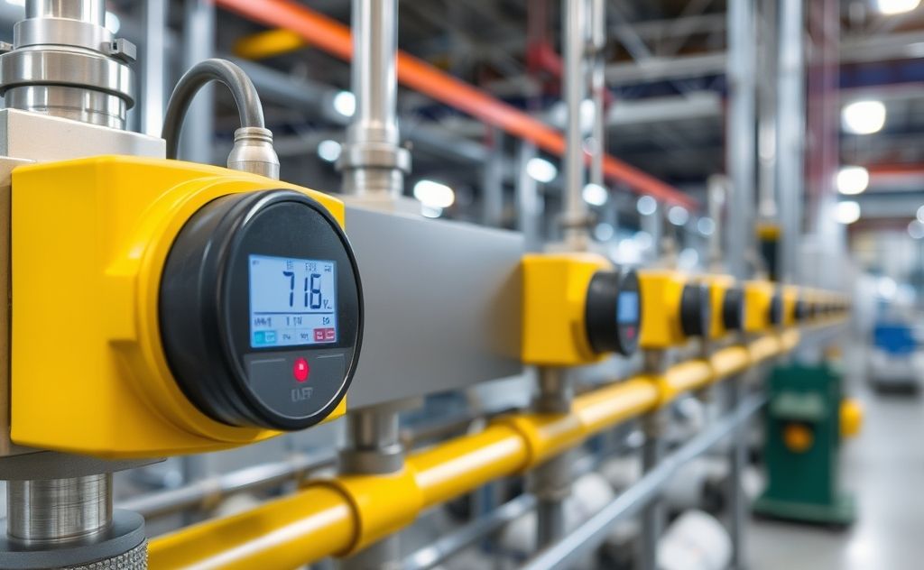 Sensors monitoring industrial temperature for efficiency