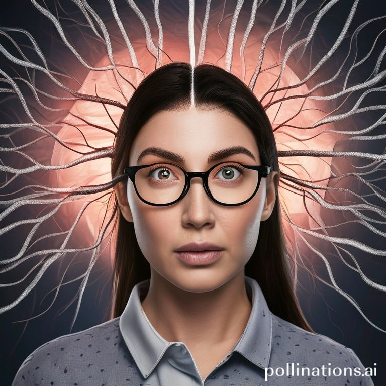 Ilustrasi visual koneksi saraf otak yang pulih pada mata malas dewasa, setelah terapi inovatif dari MIT.