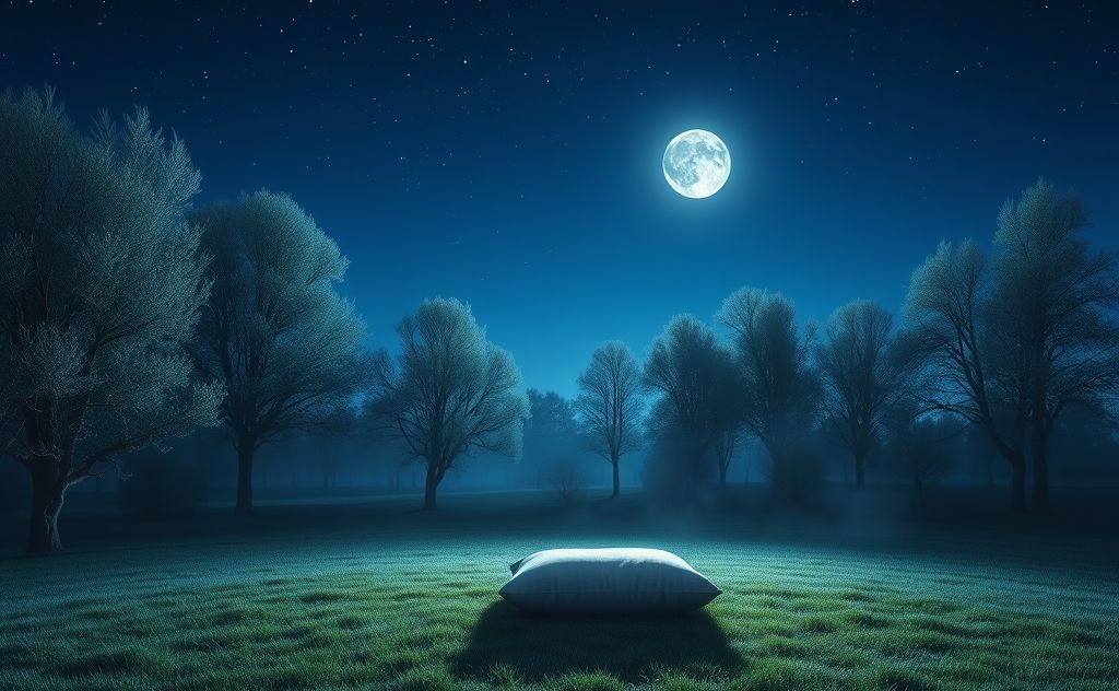 Serene night scene for peaceful meditation at 3am