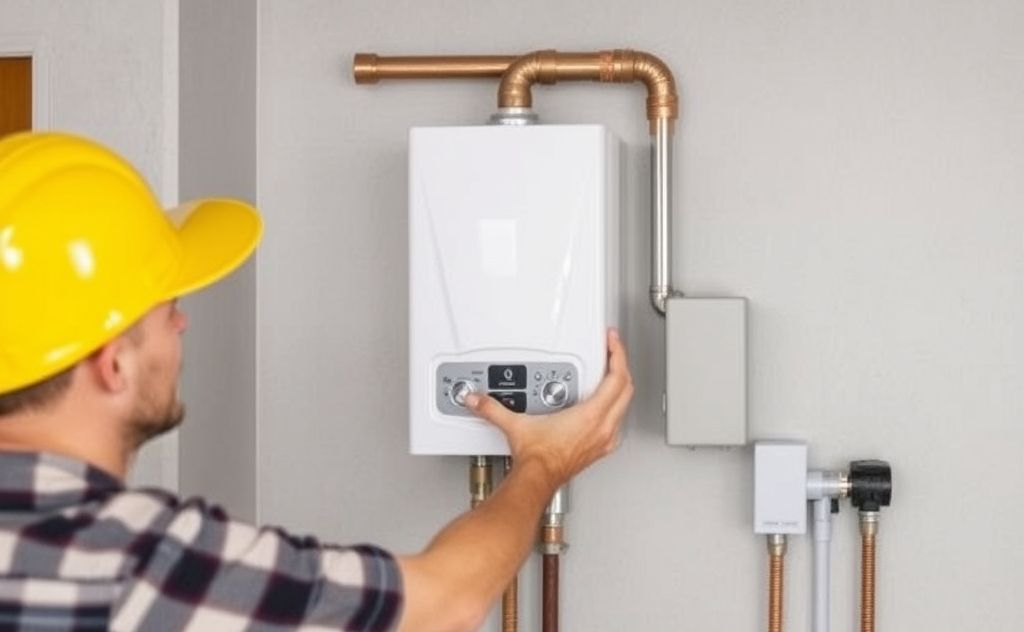 Service a tankless water heater with ease and care