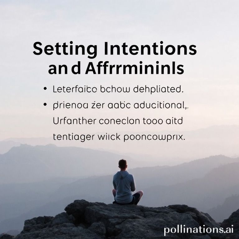 Setting Intentions and Affirmations