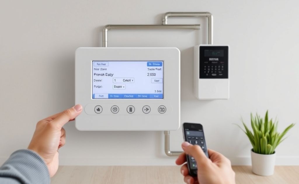 Setup remote control for efficient heating system