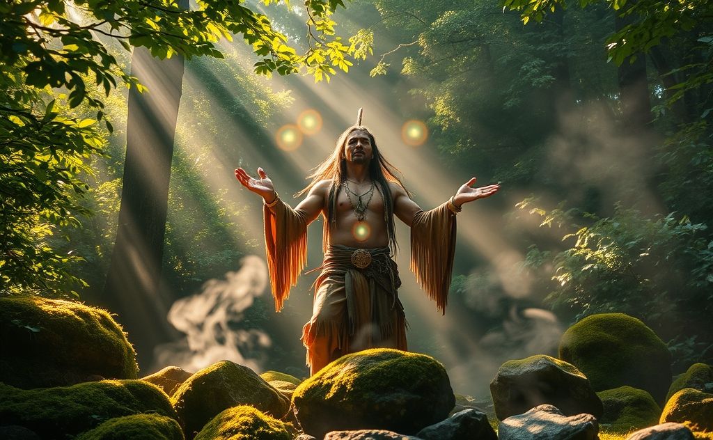 Shamanic energy practices in nature's embrace