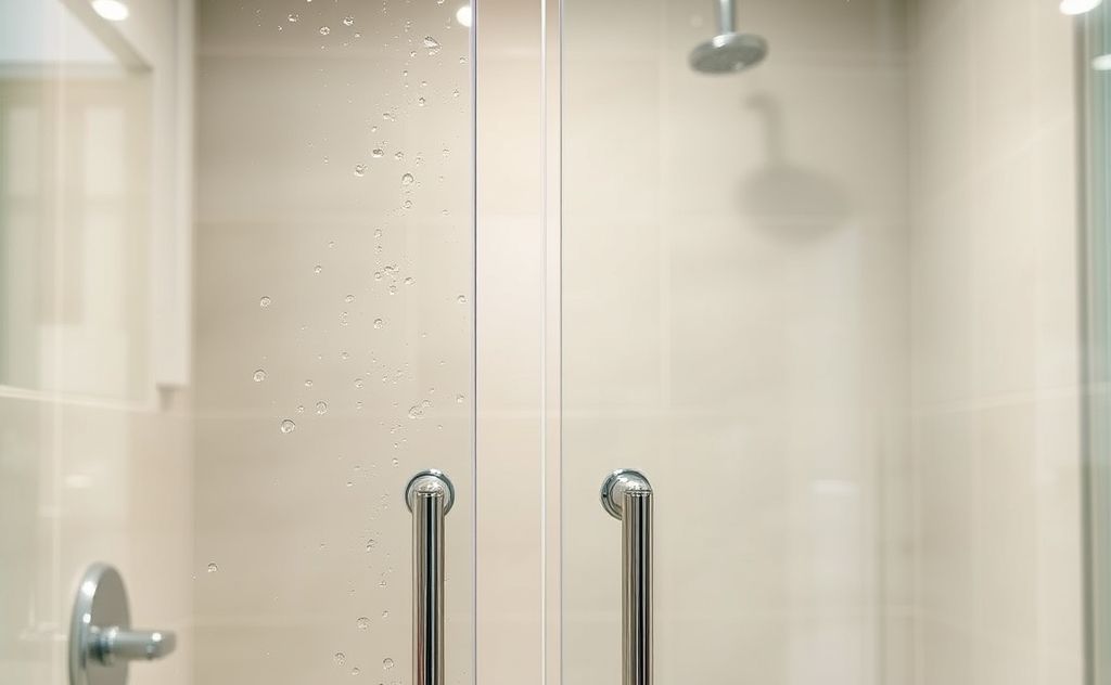 Shiny shower doors after WD-40 cleaning tips