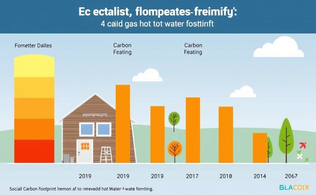 Significant carbon footprint from gas hot water heating